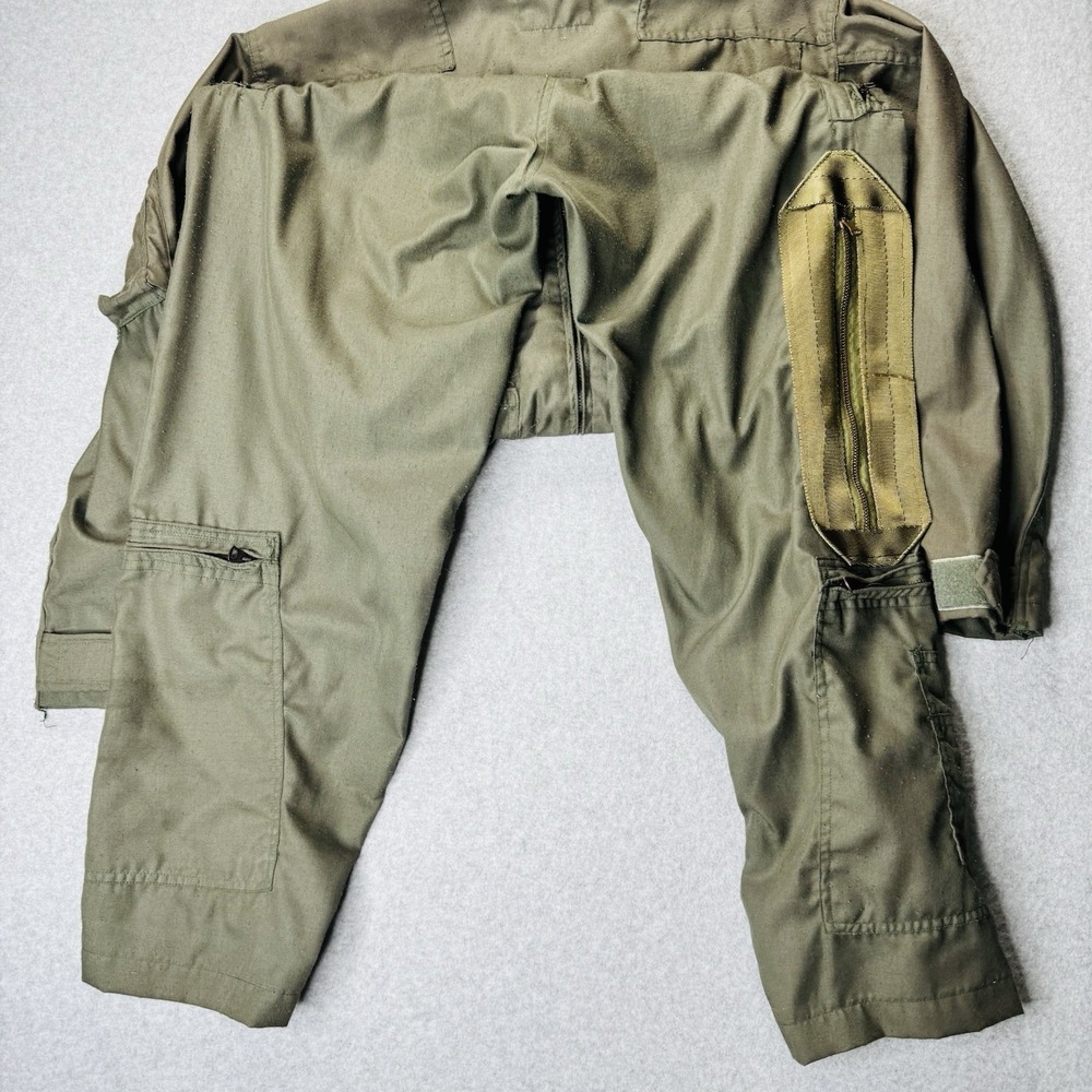 Vintage US Military Flyers Coveralls Mens 38R CWU-27/P Flight Suit 70s Olive - Picture 13 of 16